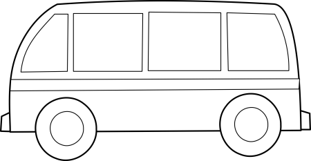 Шаблон автобуса для рисования