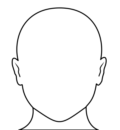 Макет лица для рисования