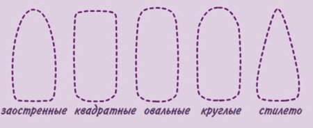 Формы ногтей для распечатки