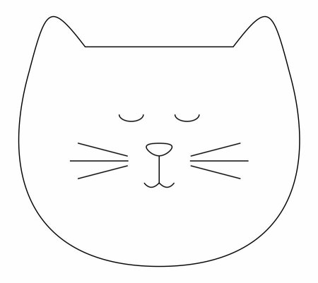 Мордочка кошки трафарет
