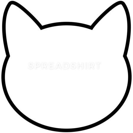 Трафарет кошачьей головы