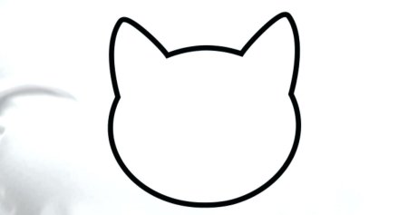 Голова кота контур