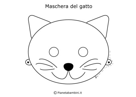 Маска кота раскраска
