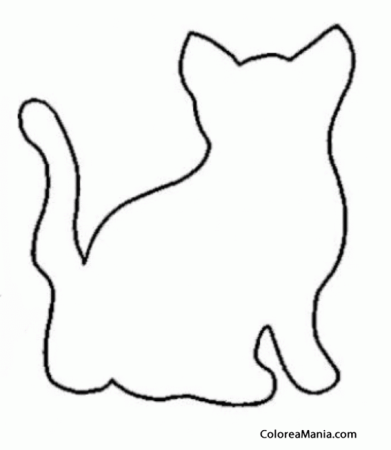 Шаблон котика для рисования (46 фото)