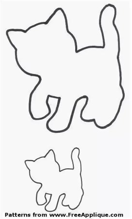 Кошка трафарет для детей