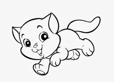 Котенок. Раскраска