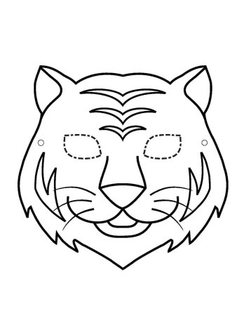 Маска тигра а4