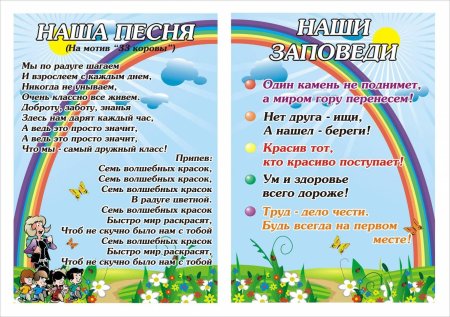 Название классного уголка