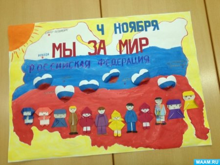 Аппликация ко Дню народного единства в старшей группе