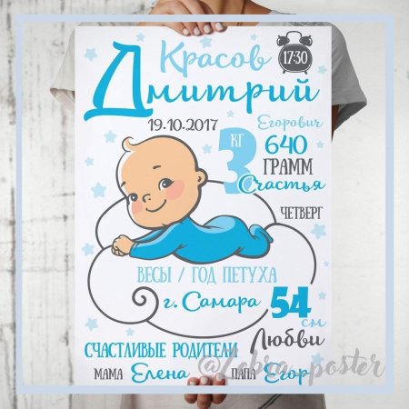 Метрика для мальчика шаблон