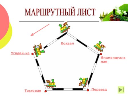 Маршрутный лист для дошкольников