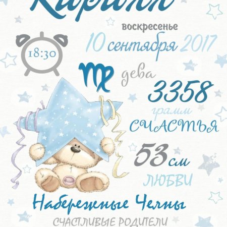 Гирлянда сыночек с метриками