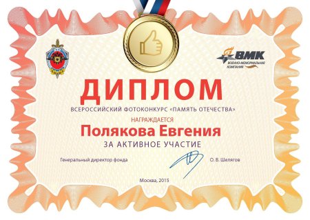 Сертификат участника мероприятия