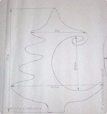 Елка с шариком из картона