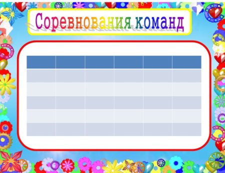 Экран соревнований в начальной школе