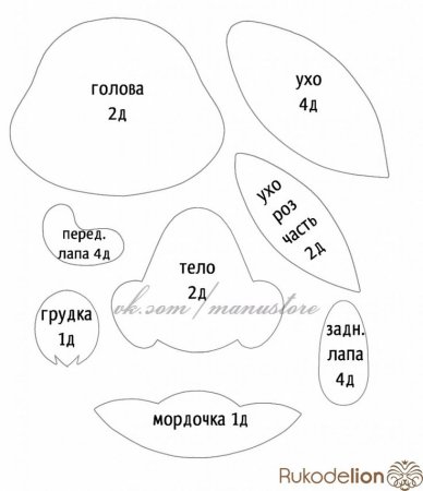 Игрушки из фетра Марьи Ману с выкройками