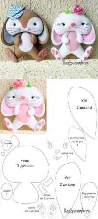 Фетровые игрушки выкройки