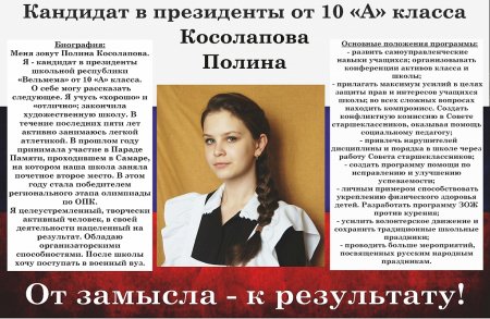 Выборы президента школы