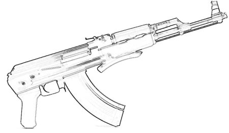 Раскраска автомат Ока 47