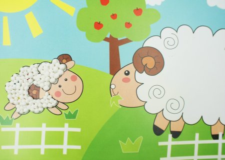 Барашек аппликация для детей