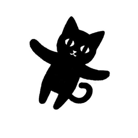 Трафарет кошки для Хэллоуина