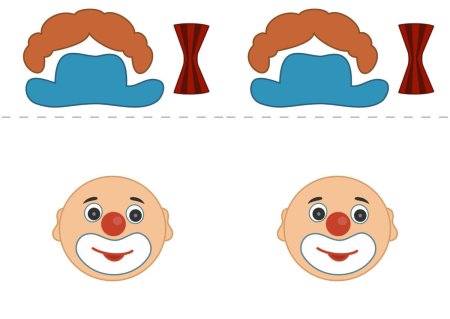 Лицо клоуна для аппликации