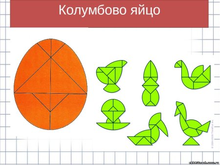 Игры «танграм», «Колумбово яйцо»