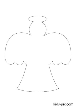 Трафарет Рождественского ангела