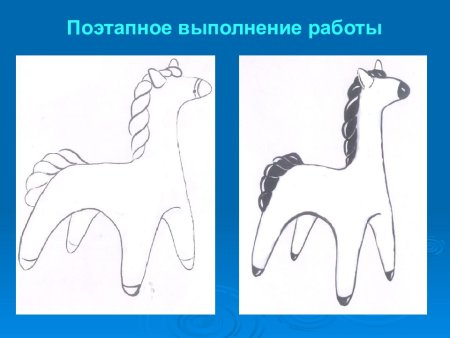 Дымковская игрушка силуэты для рисования