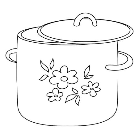 Аппликация кастрюля