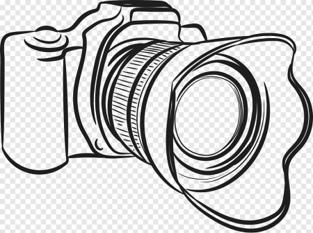 Фотоаппарат сбоку вектор