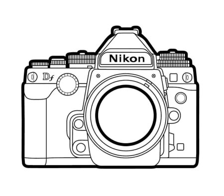 Фотоаппарат Canon вектор вид сбоку