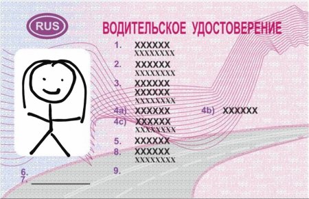 Водительское удостоверение чистый бланк