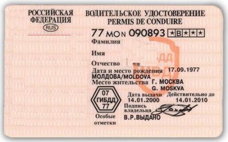 Водительское удостоверение прикол