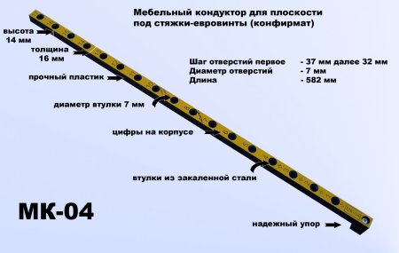 Шаблон для внутренних и накладных петель, МШ-06