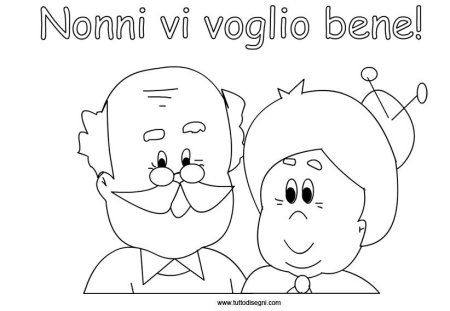 Раскраска портрет бабушки и дедушки