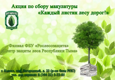 Сбор макулатуры акция Спаси дерево