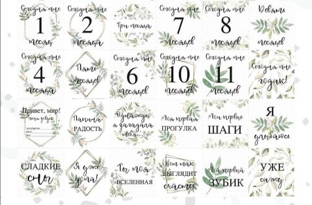 Набор карточек для фотосессии