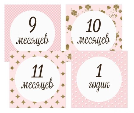 Карточки для фотосессии по месяцам