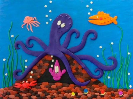 Пластилинография Морское царство