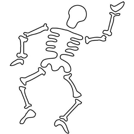 Кости скелета из бумаги