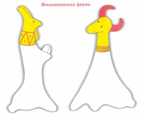 Филимоновская игрушка петушок контур