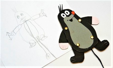 Игрушки дергунчики из картона