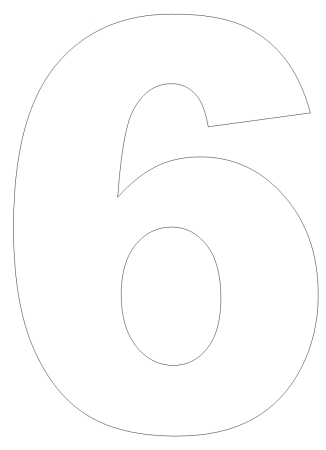 Цифра 9 трафарет для вырезания
