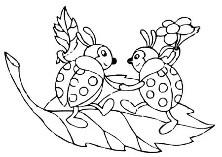 Божья коровка раскраска