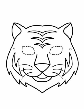 Маска тигра а4