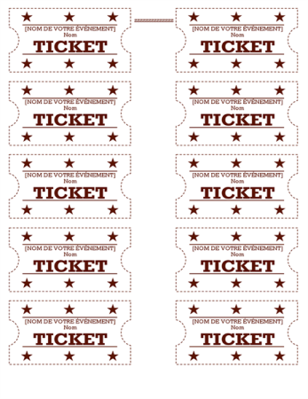 Билет шаблон