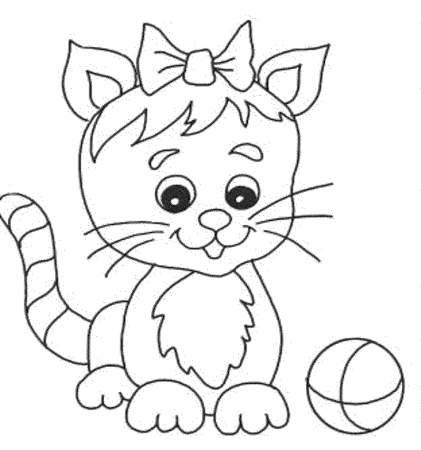 Шаблон котенок для рисования (47 фото)
