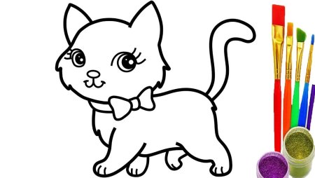 Кошки. Раскраска