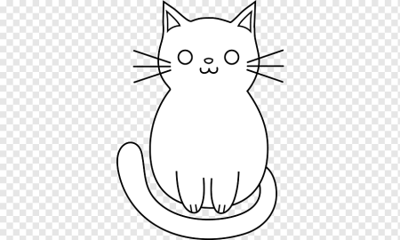 Шаблон кошки для рисования